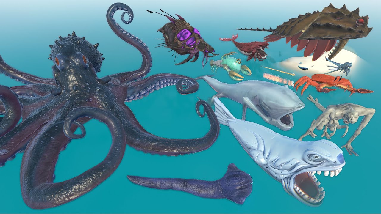 New Kraken 2025 Vs Sea Eater - 3D Sea Monster Size Comparison Animation