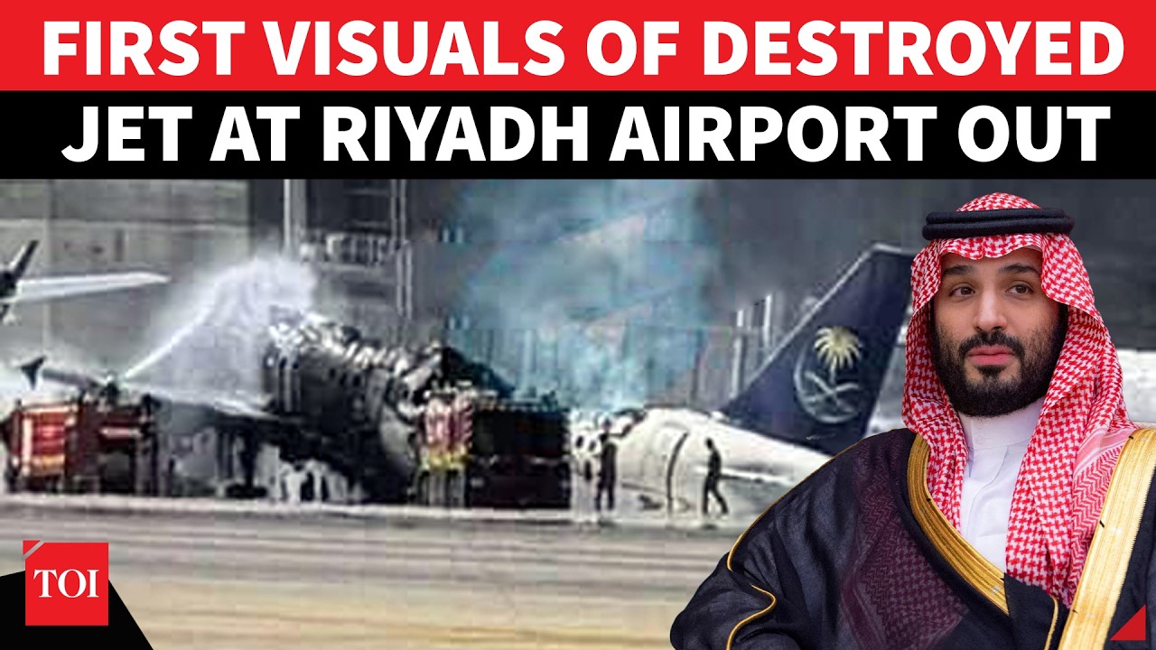 ON CAM: Saudi Jet BLOWN TO PIECES! First Images Emerge After Houthis Strike Riyadh Airport