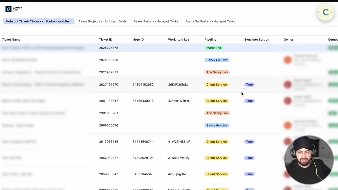 HubSpot Deals to KarbonHQ Work Items to Hubspot Notes demo