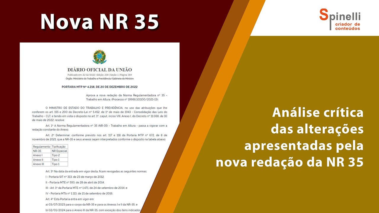 Nova NR 35 - Trabalho em altura