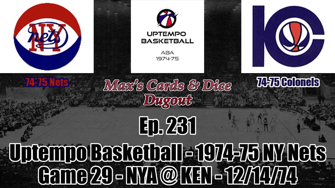 Ep. 231 - Uptempo Basketball - 1974-75 NY Nets Project - Game 29 - NYA @ KEN - 12/14/74
