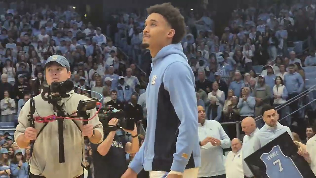 #UNC pregame senior night ceremony for Seth Trimble and Elijah Davis