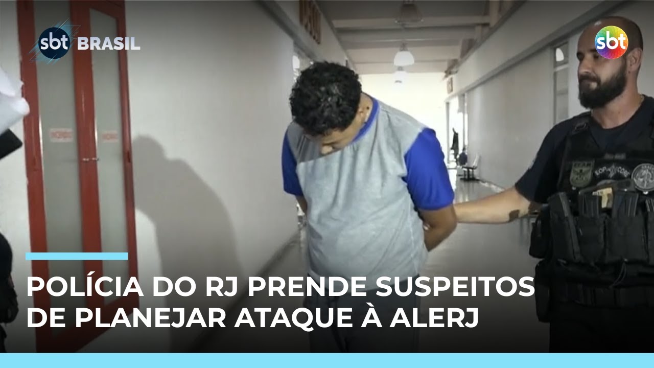 Polícia do RJ prende 3 suspeitos de planejar ataque com explosivos à Alerj | #SBTBrasil