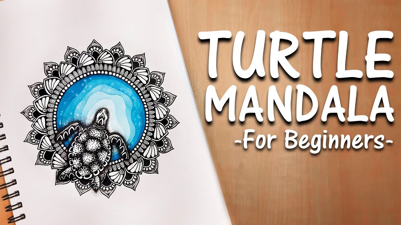 MANDALA ART for beginners | TURTLE MANDALA | Animal MANDALA