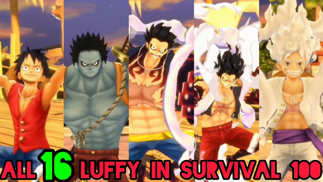 All Luffy survival 100 gameplay in One Piece Bounty Rush | OPBR