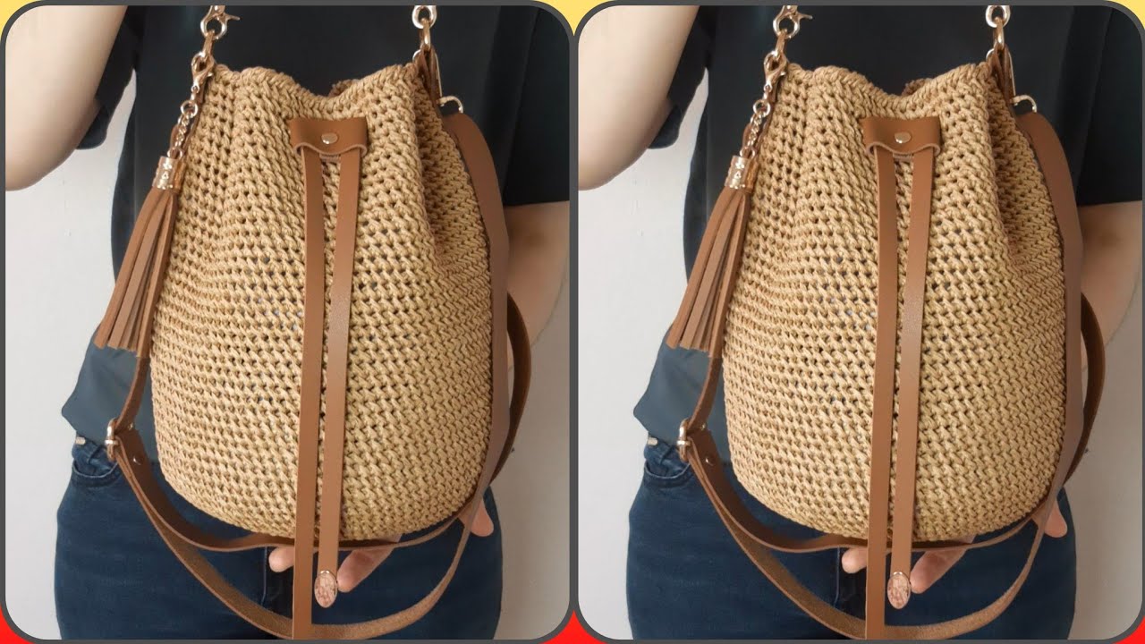 Yarım Balık Sırtı ile Torba Çanta Yapılışı | Bucket Bag | Crochet Bag