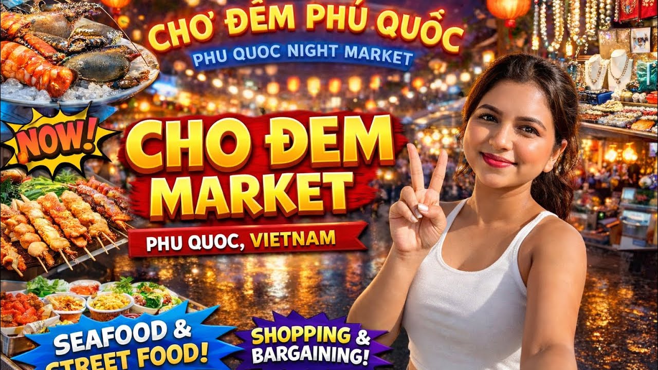 Cho Dem Market Phu Quoc 🇻🇳 | Seafood, Shopping & Reality #vietnam #phuquoc #indiantraveller #travel 
