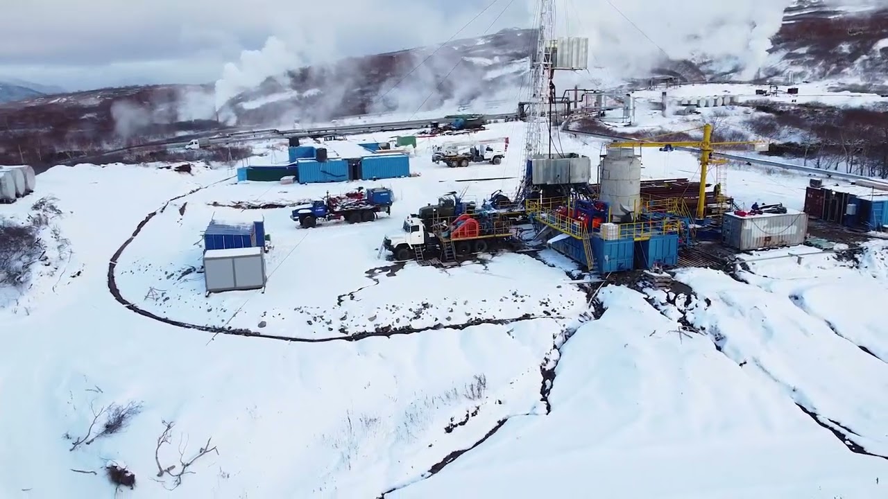 Камчатка, п. Паужетка, Паужетский промысловый участок, Площадка скважины РЭ 8 и РЭ 9, ноябрь 2023 г