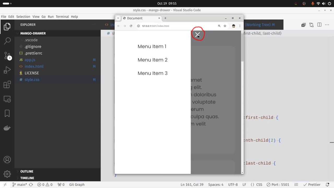 Easy Responsive Sidebar with CSS/Vanilla JavaScript – Part One: Building a Responsive Drawer