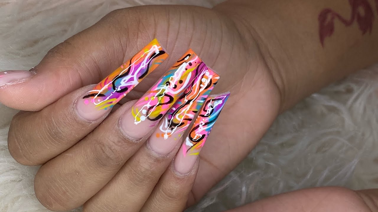 Watch me work: 90’s Throwback Nails