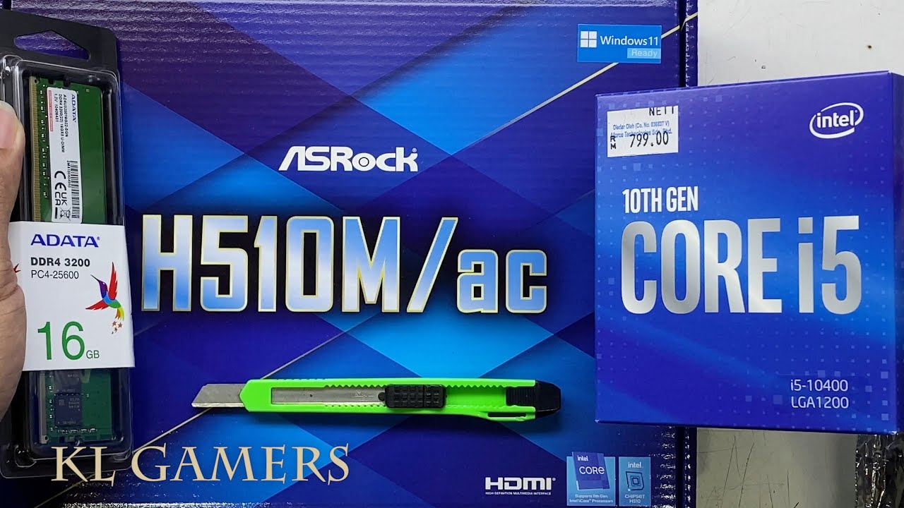 intel Core i5 10400 ASRock H510M ac Simple Desktop PC Build