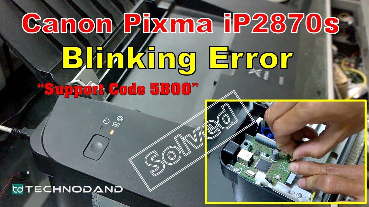 Reset Printer Canon Pixma ip2870s Blinking Error 5B00 Ganti IC Eeprom