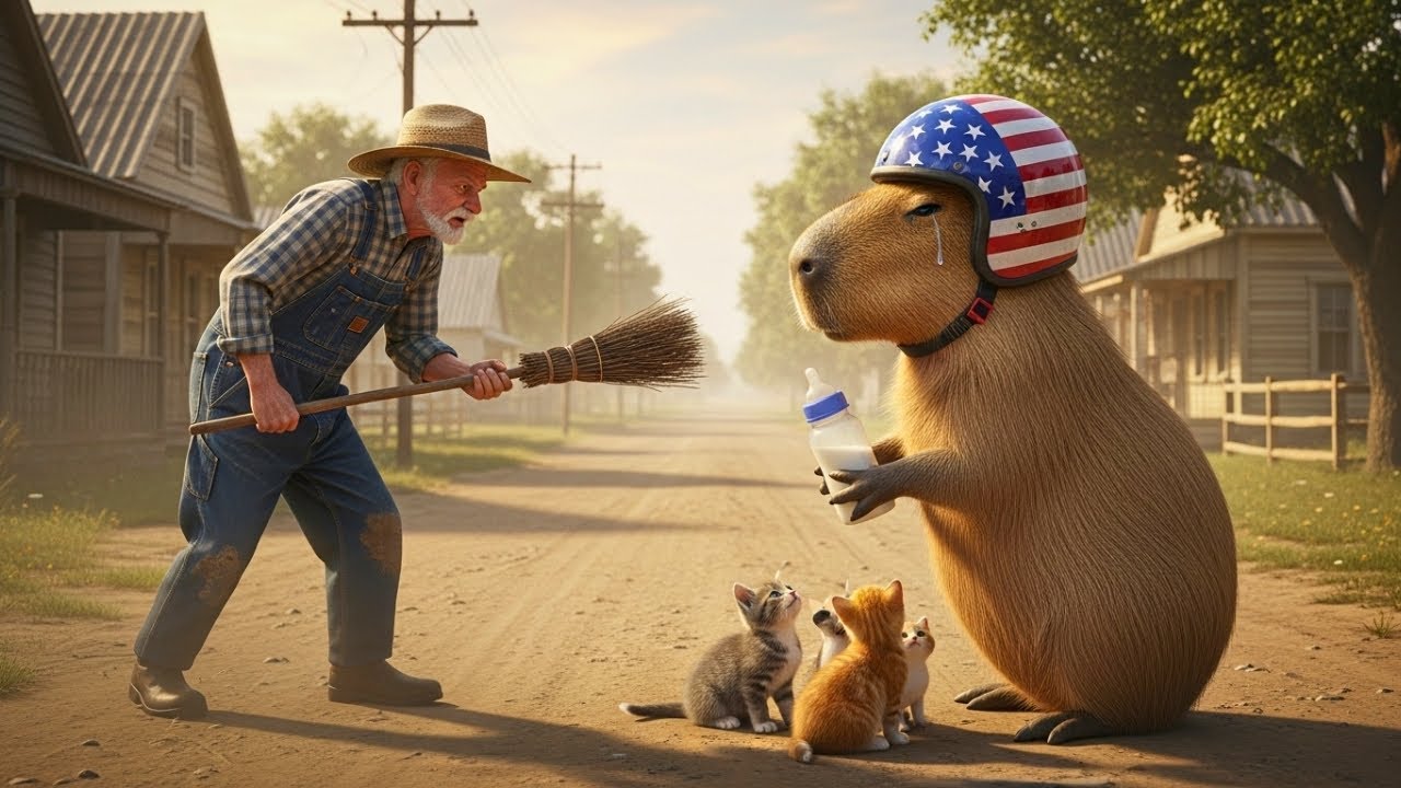 Capybara Rescues a Hungry Cat Family – But Everyone Misunderstands Him