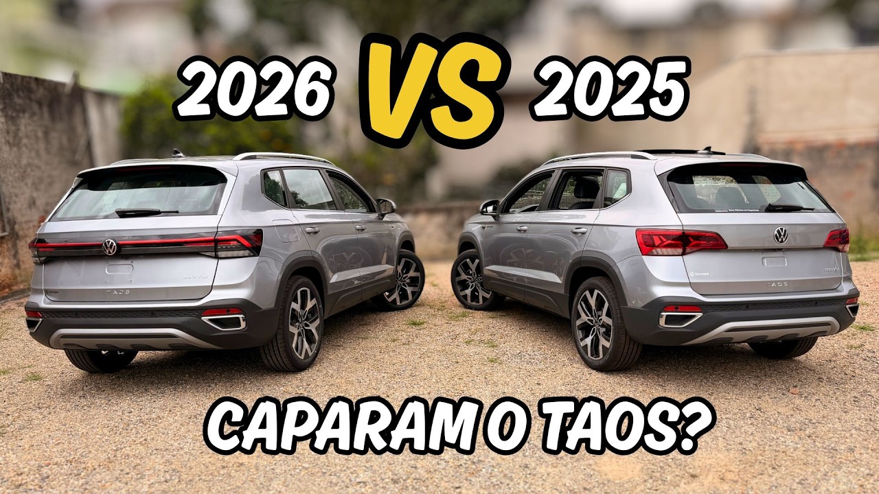 TAOS 2025 vs TAOS 2026: Veja o que a VW tirou do novo modelo!