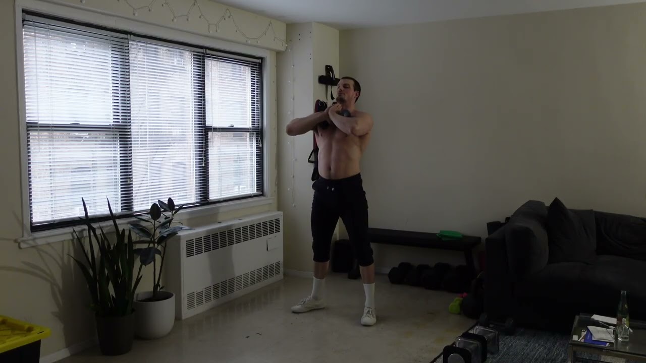 Lean Muscle Building Day 12 - Dumbbell Rows, Curtsy Squats, Pull-ups, Abs, Air Squats