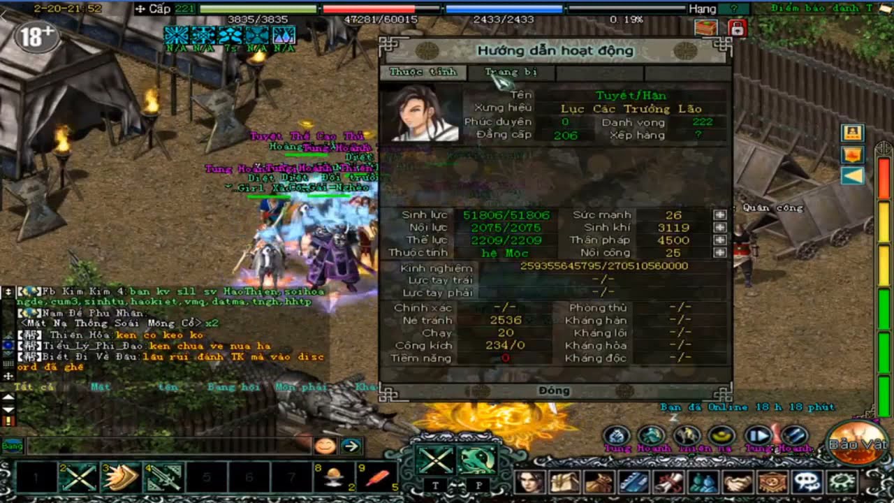 Kentiensinh Đạt Level 221 - Top 1 Liên Server Võ Lâm CTC tống kim cùng Băng Thần