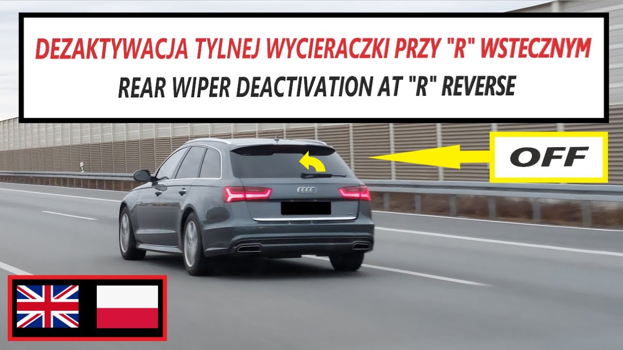 Deaktywacja tylnej wycieraczki Audi A6 C7/A4/A7/Q3/Q5/Q7 Deactivating the rear wiper Coding VCDS