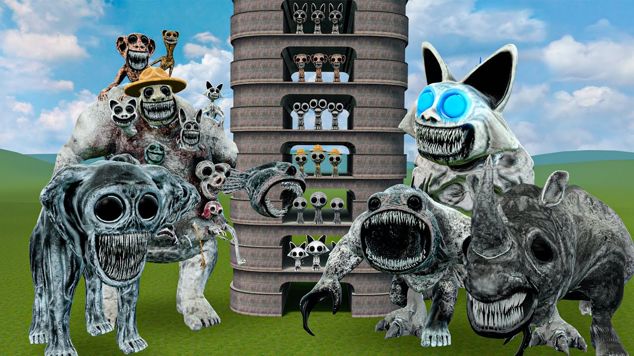 TALLGRASS SPARTAN KICKING ALL ZOONOMALY MONSTER FAMILY in Garry's Mod!!