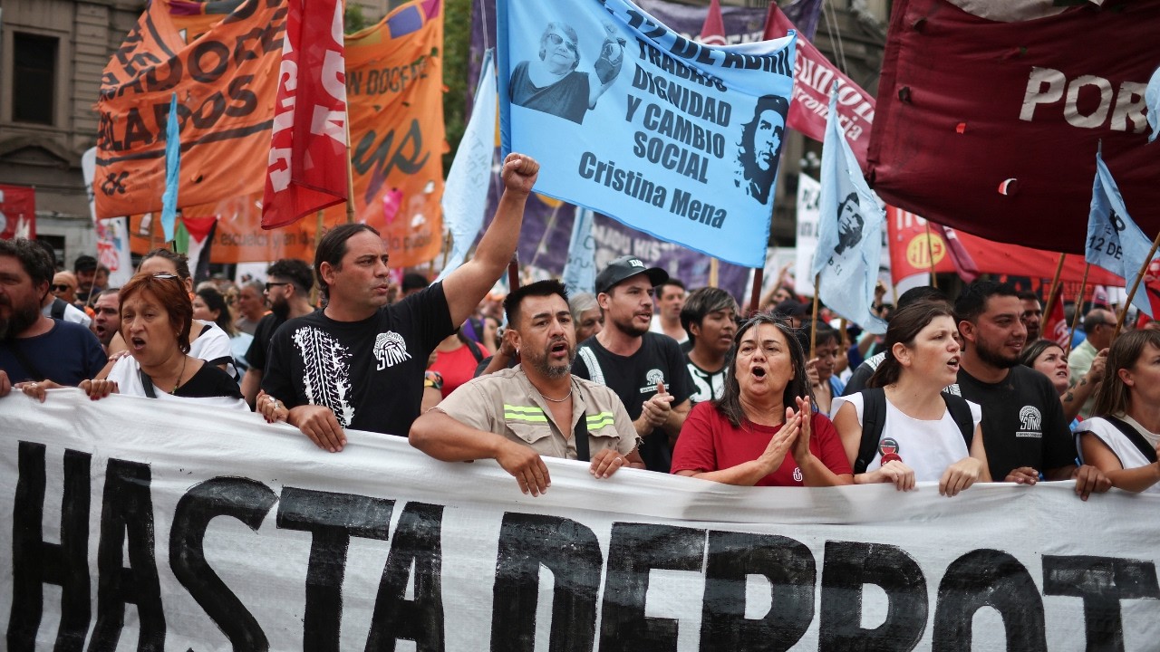 Argentinians protest, strike as Congress debates labor reforms