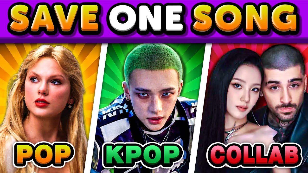 KPOP vs POP vs COLLAB - Save One Song 🎵 | Kpop Quiz 2025