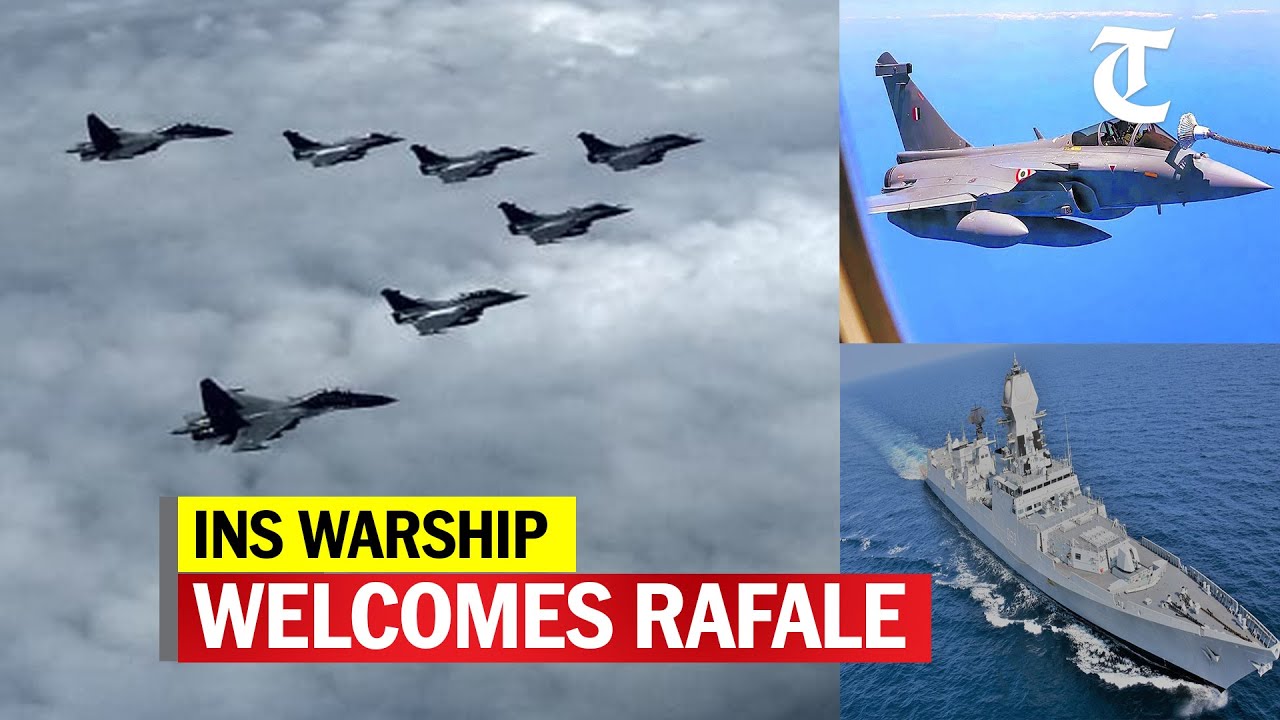RADIO MESSAGE: Indian Rafale contingent establishes contact with Indian Navy warship INS Kolkata