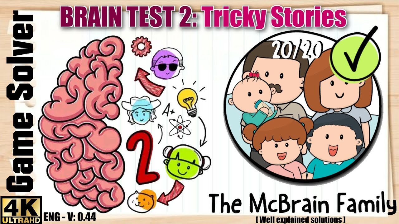 𝐁𝐑𝐀𝐈𝐍 𝐓𝐄𝐒𝐓 𝟐: Tricky Stories || THE MCBRAIN FAMILY | All levels 1-20 Walkthrough [ENG]