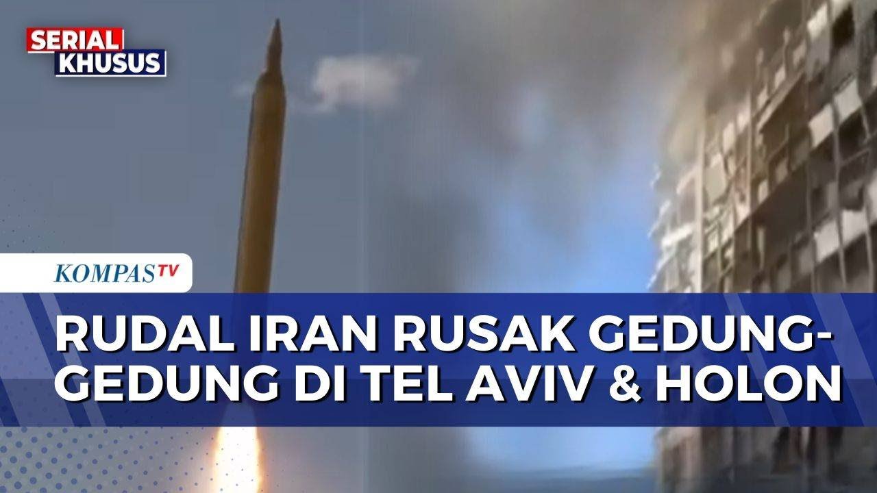 Serangan Rudal Iran Hantam Israel, Gedung Rusak dan Terbakar di Tel Aviv | KOMPAS SIANG