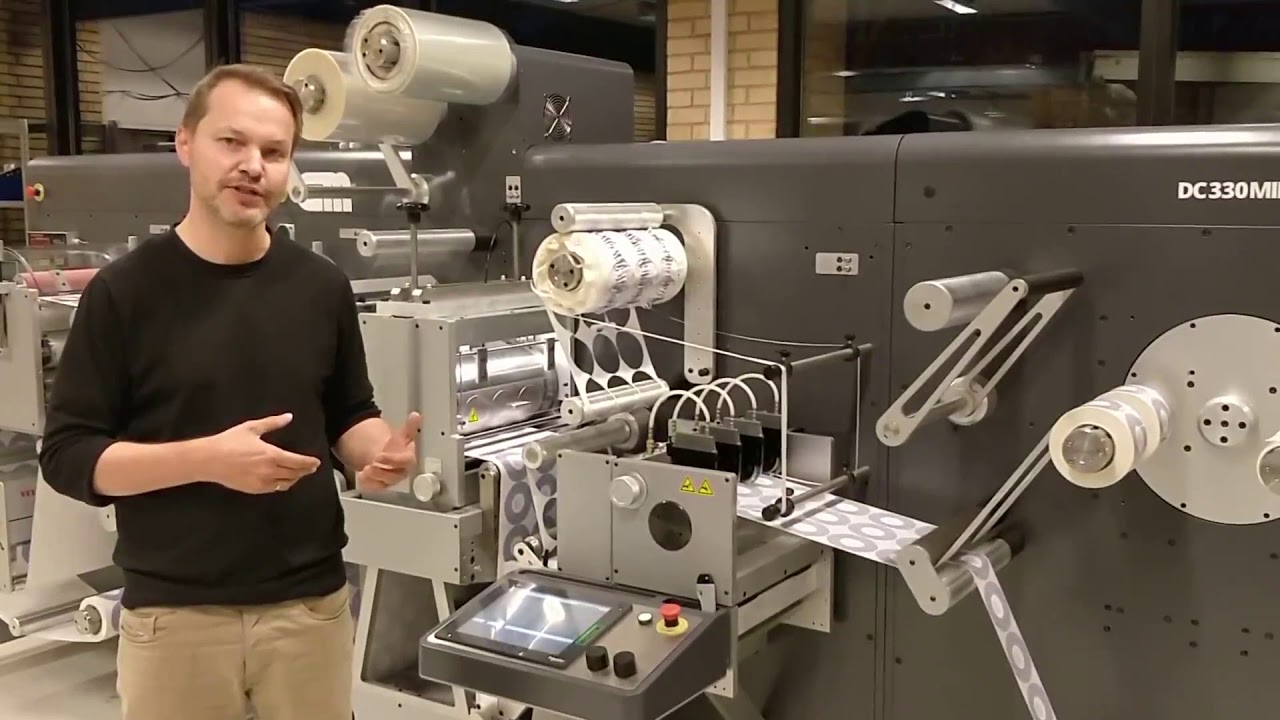 Converting line for digital label print. Fits all major brands, Indigo, Xeikon, Epson, Konica ...