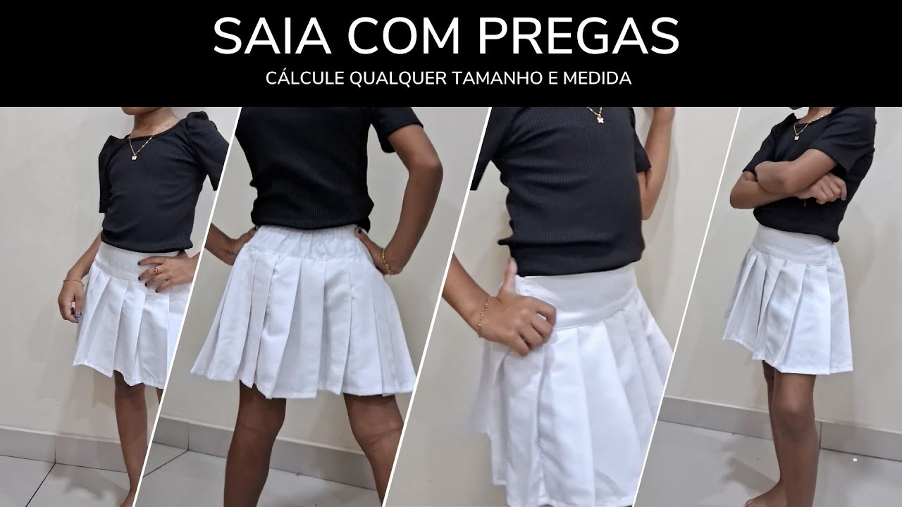 SAIA DE PREGAS, PALA NA FRENTE E EL&Aacute;STICO NAS COSTAS -  F&Aacute;CIL #cursodecostura #costuraparainiciante