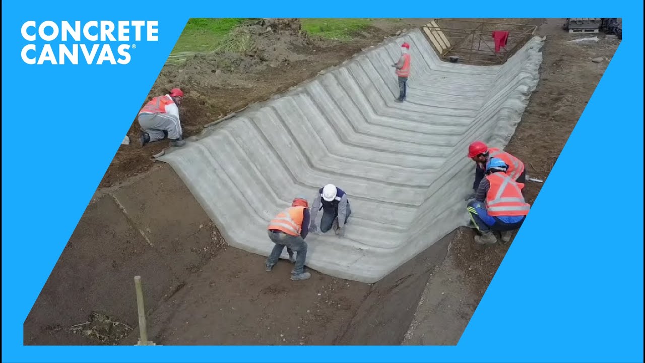 Concrete Canvas (CC) Channel Lining - Canal Bellavista, Chile