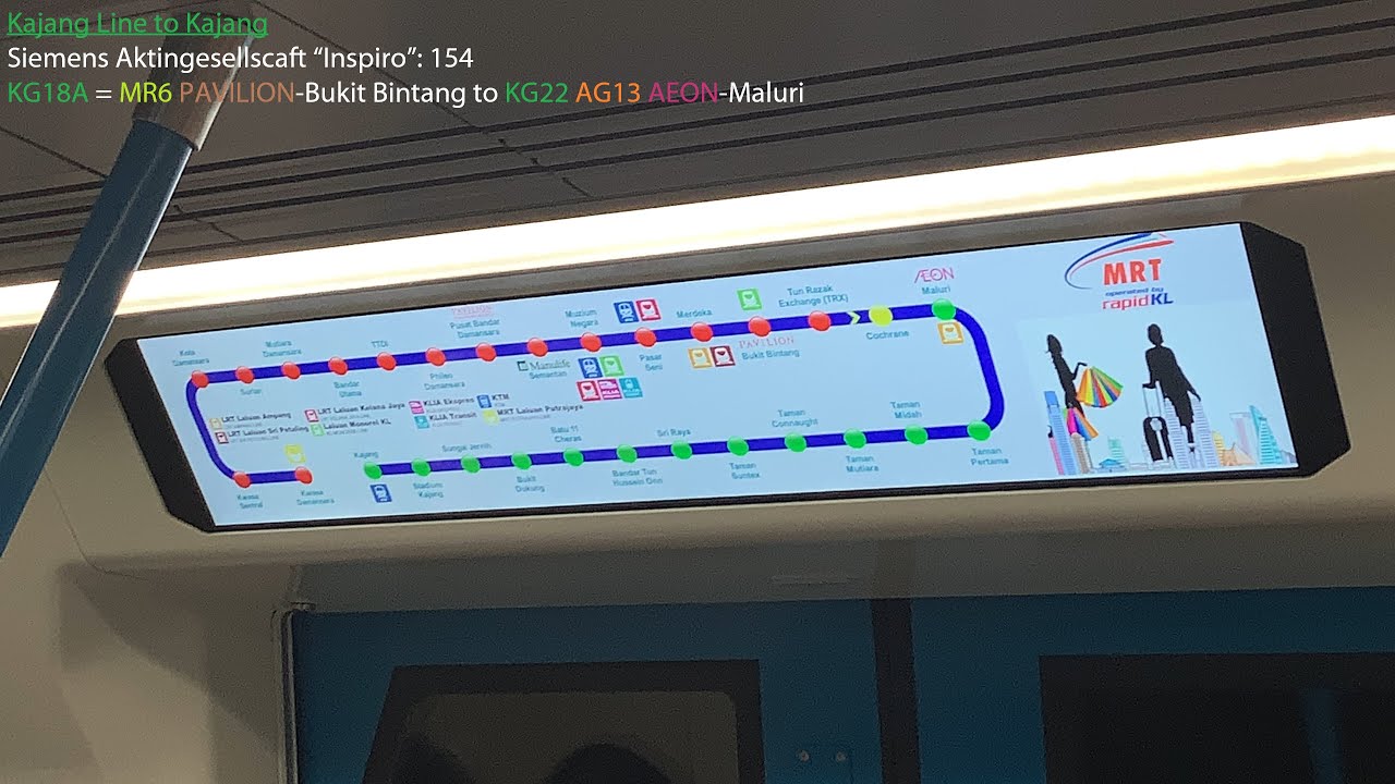 [First Ride] rapidKL MRT Kajang Line from PAVILION-Bukit Bintang to AEON-Maluri: Siemens 154