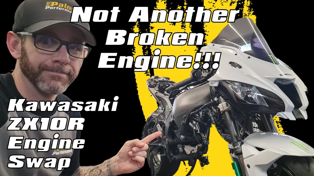Ещё один сломанный двигатель!!! Замена двигателя Kawasaki ZX10R — Часть 1