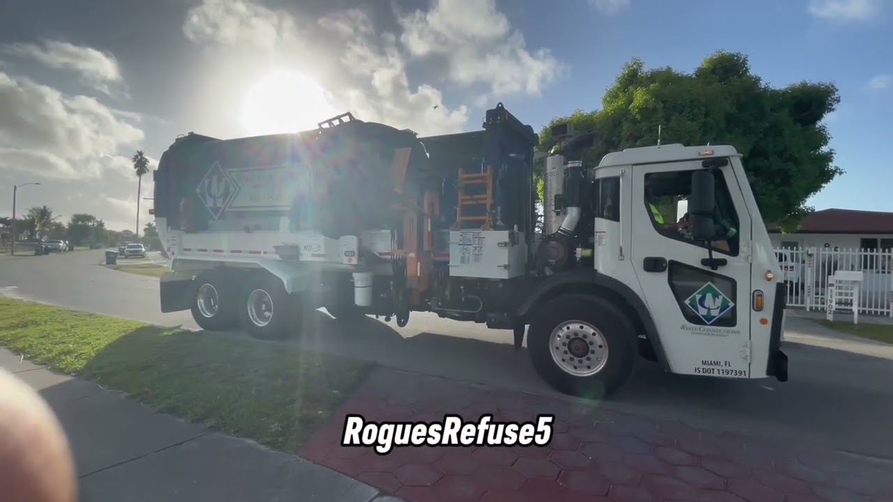 Mack LR Labrie Automizers for Waste Connections in Miami Dade County for recycling 