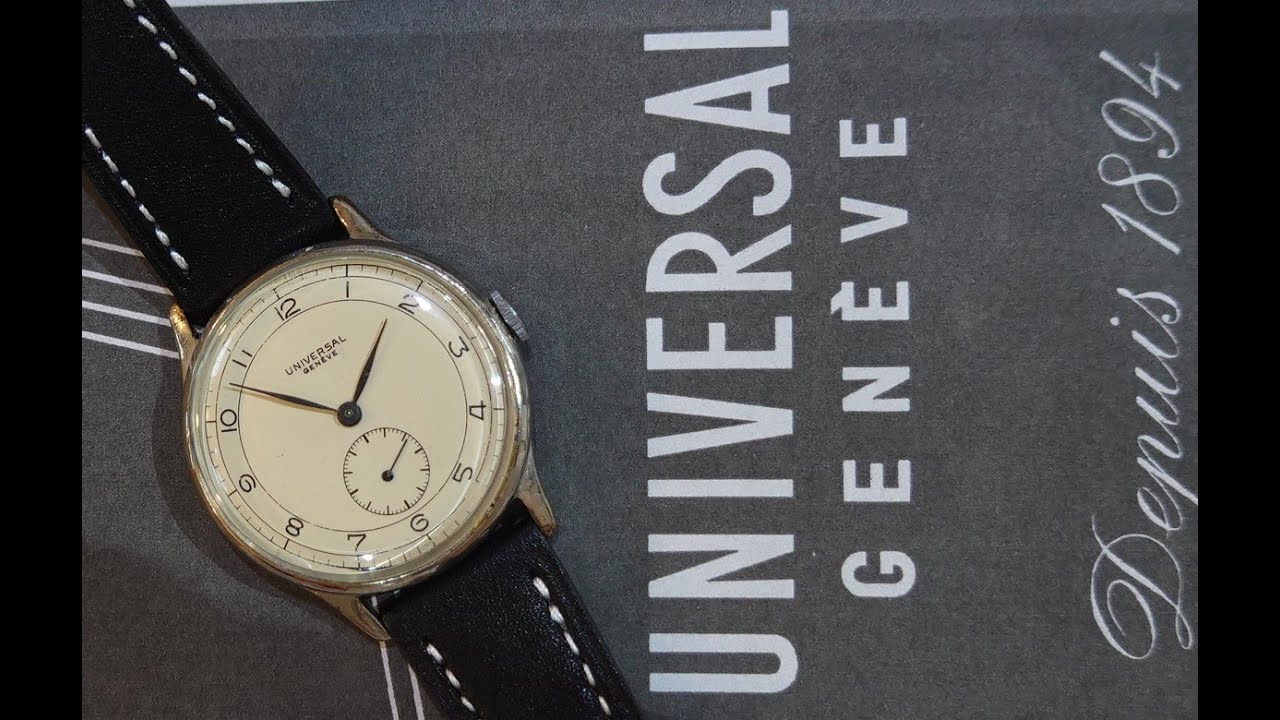 Мужские винтажные часы Universal Geneve, корпус 35 мм, 1942 г. Модель: 25 349.