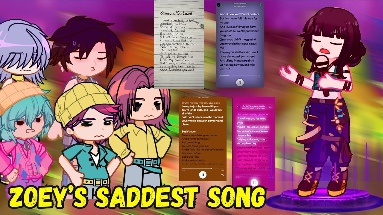 Kpop Demon Hunters React To Zoey Sad Songs | Gacha Reaction | Zoey’s Saddest Song