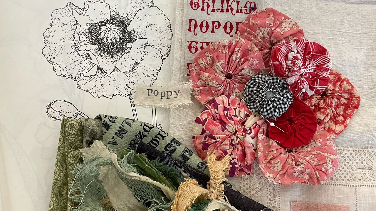 Part 3 / Vol 2 Botanical Beauties Flowers POPPY  #slowstitchedflowers #timholtz 