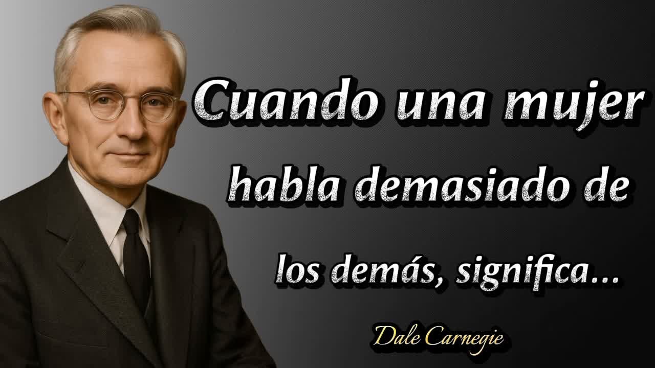 Dale Carnegie Citas: Si una mujer habla demasiado de otras personas, esta es la verdadera razón…