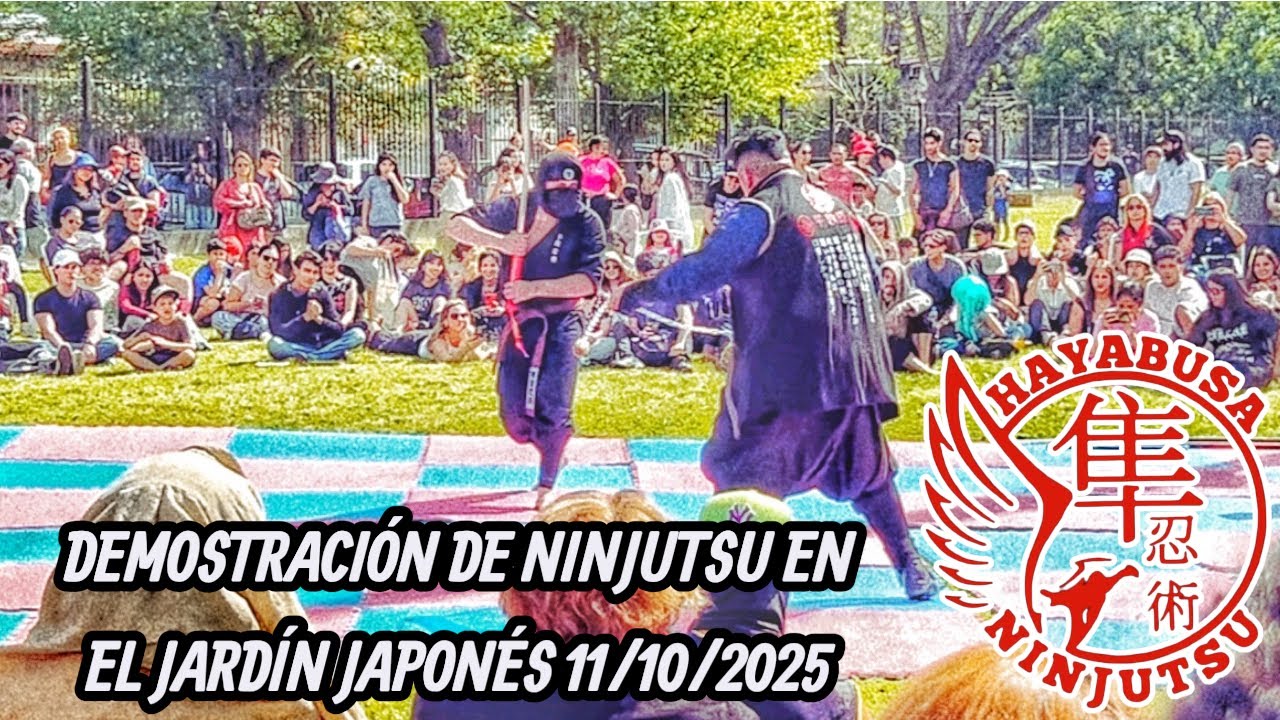 El PODEROSO arte del NINJA — DEMOSTRACIÓN  de NINJUTSU en el Jardín JAPONÉS