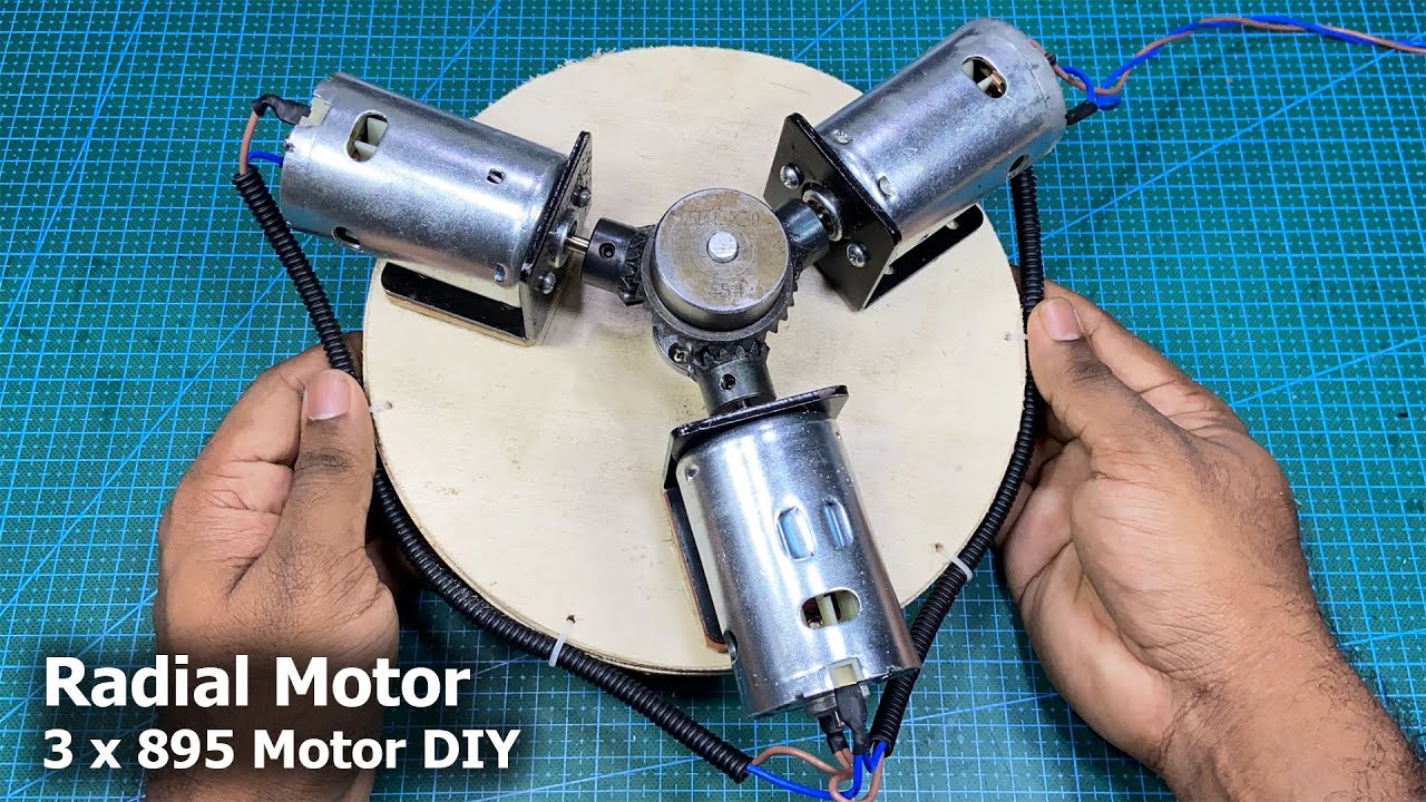 How to Make V3 Radial Type 895 Motor Gearbox