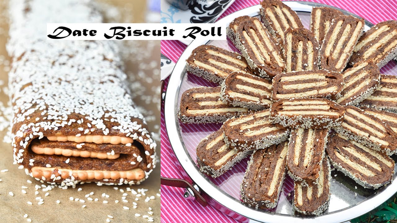 Рулет с печеньем и датой