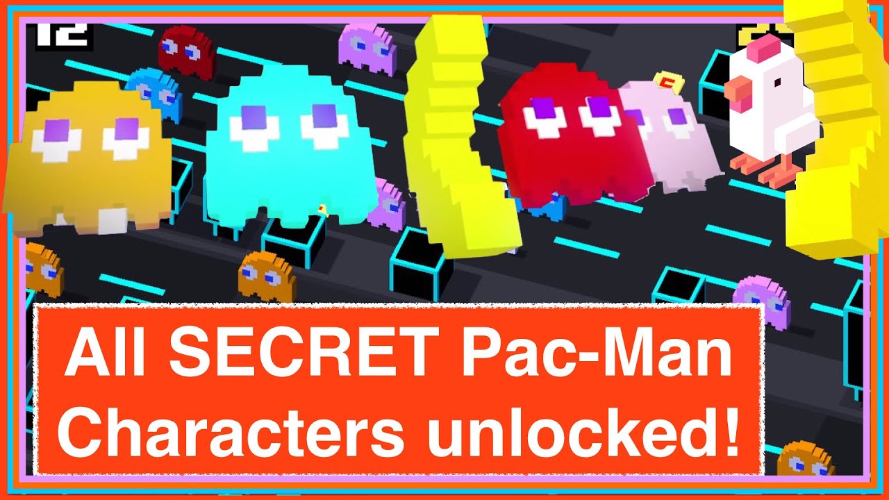 Crossy Road: все секретные персонажи Pac-Man 256 разблокированы! | Инки, Клайд, Блинки, Пинки | О...