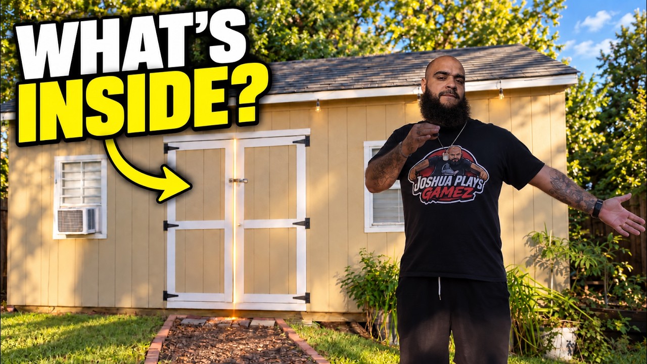 There&rsquo;s a Whole GAME ROOM in My Backyard Shed! | Full Tour