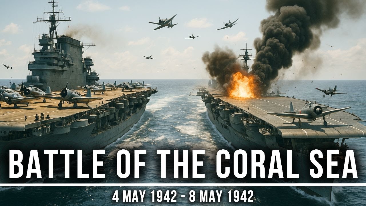 Fall Asleep To | The ENTIRE Battle of the Coral Sea | First Naval Clash WW2 | War Documentary