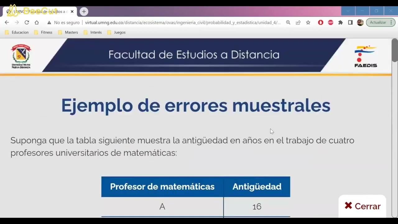 Clase #11 Ejercicio de Error de Muestreo