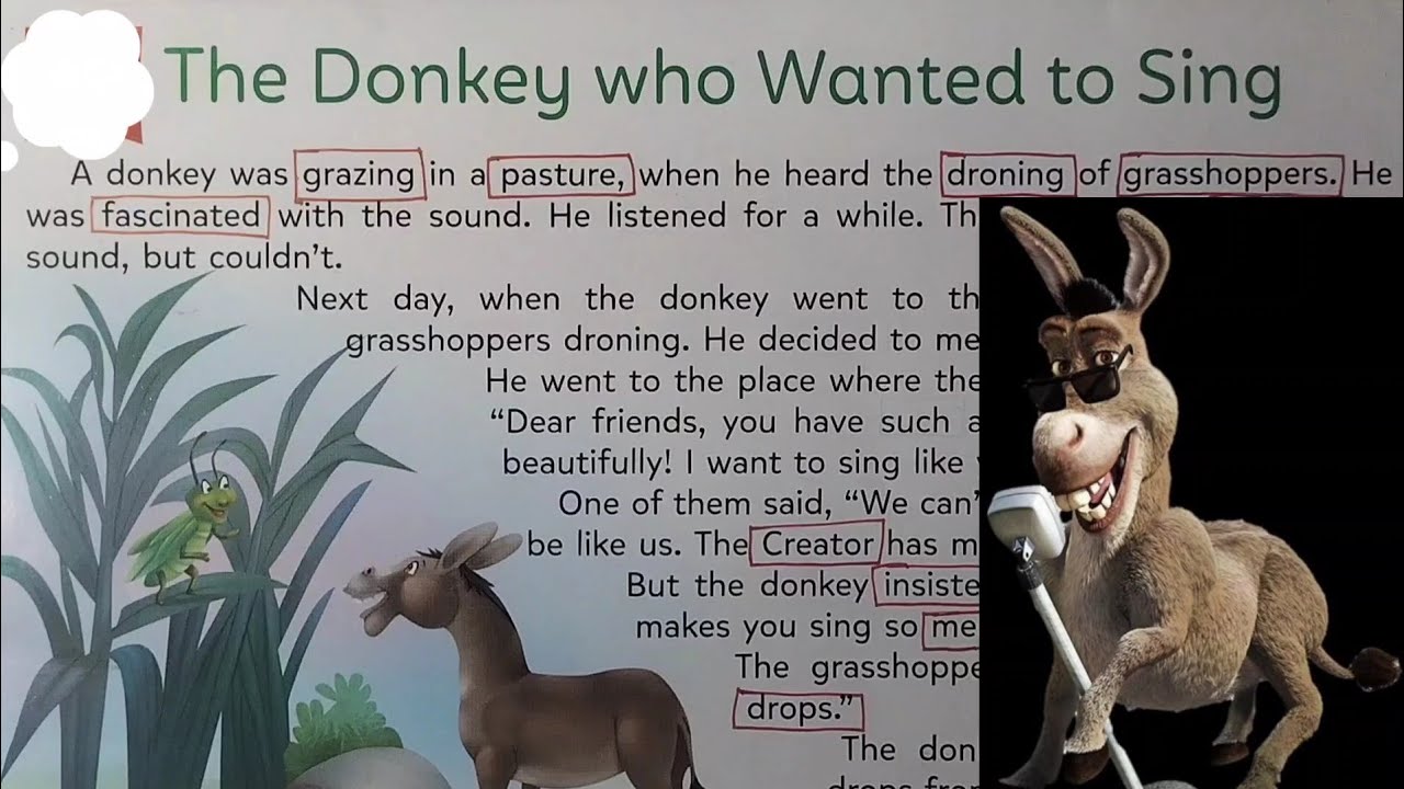 This Donkey Wanted to Be a Singer 😲🎶 panchtantra tales.. translated in hindi for bigginers 