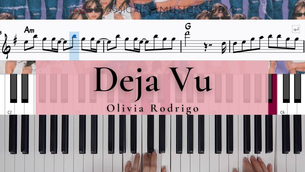 Deja Vu - Olivia Rodrigo | Piano Tutorial (EASY) | WITH Music Sheet | JCMS