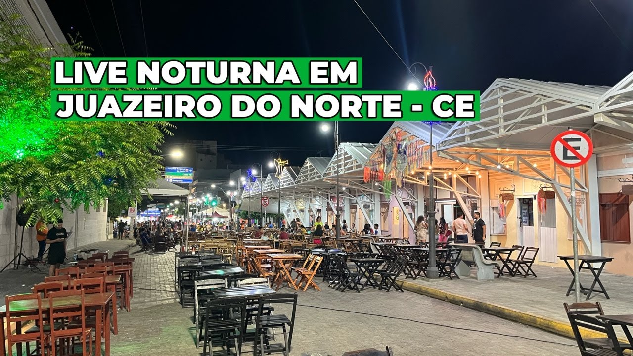 Live Noturna com Muitos Romeiros em Juazeiro do Norte CE - 16/ 01/ 2024
