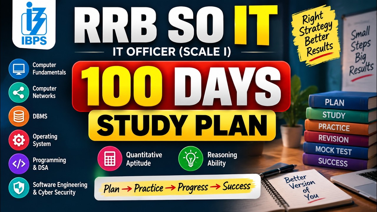 RRB SO IT Preparation | 100 Days Study Plan | Complete Strategy