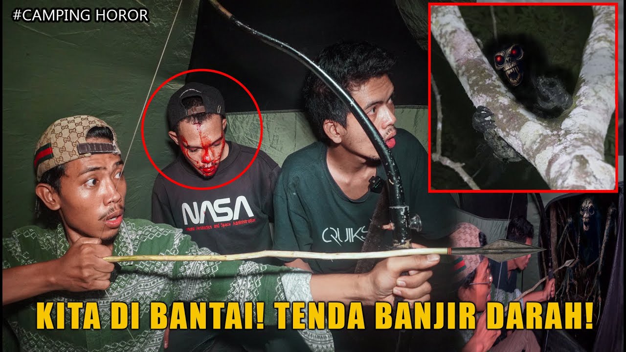 MANDI D4RAH! SATU TENDA DI B4NTAI HANTU SIMA AMBIL PANAH SERANG BALIK!