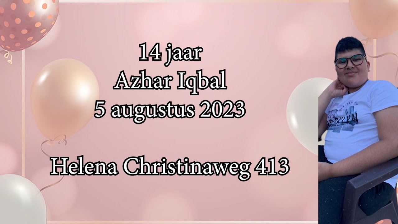 14 jaar Azhar Iqbal. Zaterdag 5 augustus 2023.
